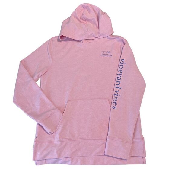 Vineyard Vines Whale Pink Hoodie Kangaroo Pocket Sweatshirt Kids Size XL - Picture 1 of 12